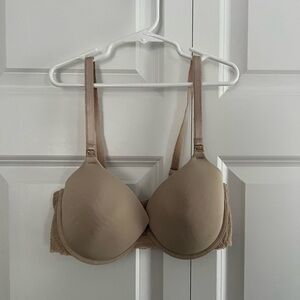 Motherhood Maternity nude lace nursing bra, 34C